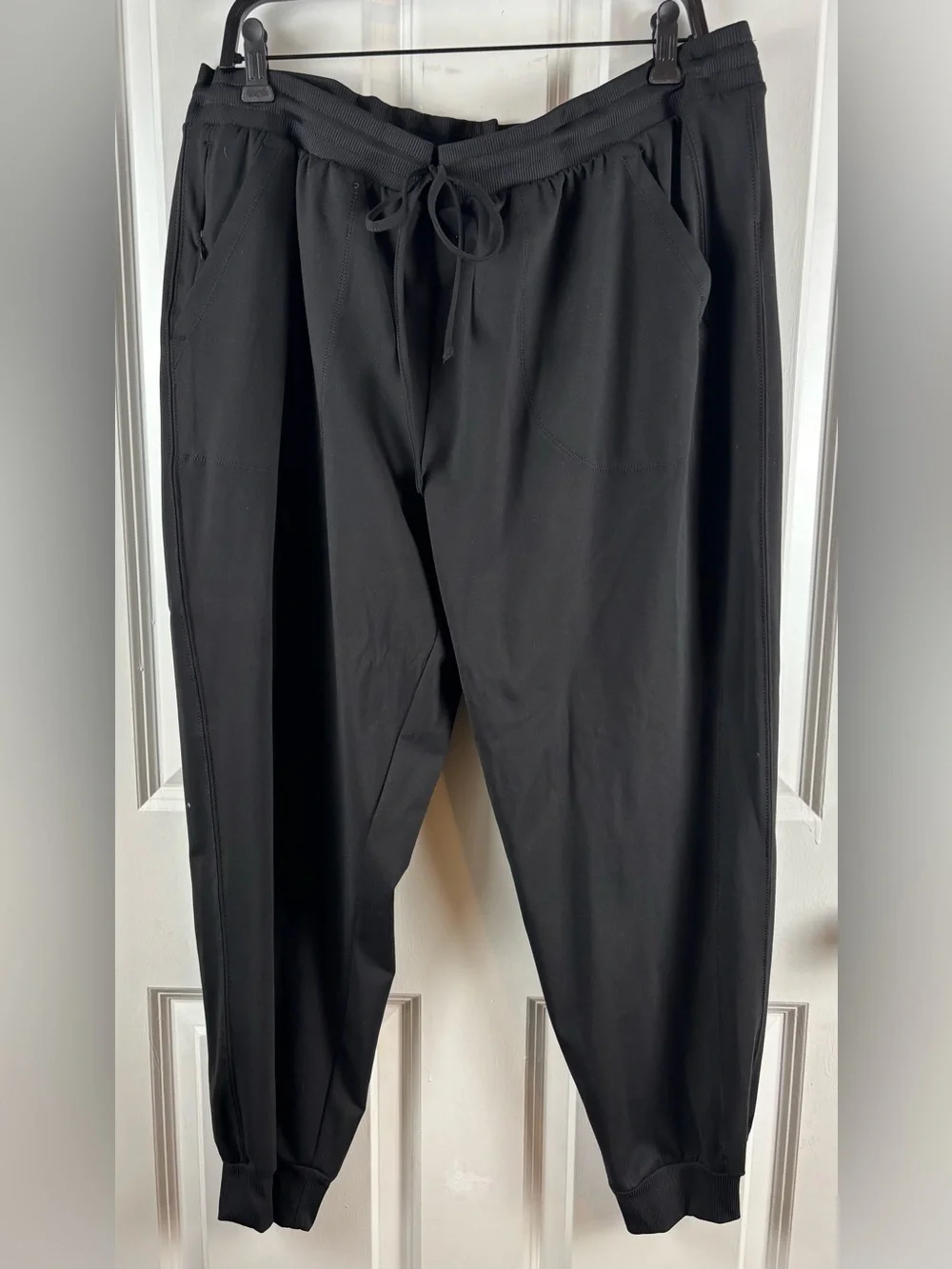 Rachel Zoe Black Pull-On Jogger Pants Zip Pockets Estimated XXL